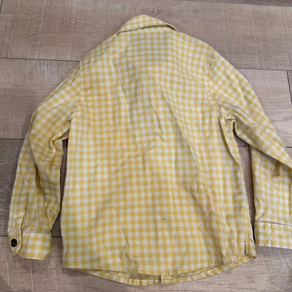 OLD NAVY CAT & JACK BOYS LONG SLEEVE BUTTON SHIRTS YELLOW BLUE 5T